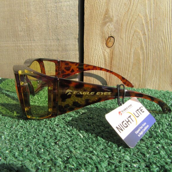 Brand New Eagle Eyes Night Lite Fiton Tortoise Shell Yellow Sunglasses #50036 - Picture 3 of 10
